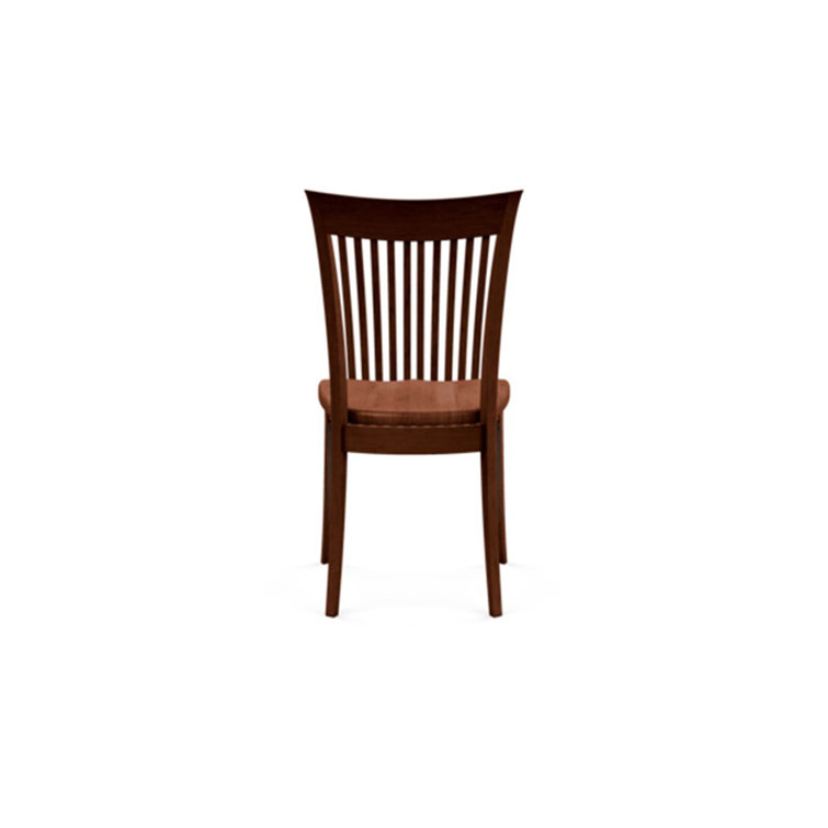 Cognac Cherry Solid Wood Slat Back Side Chair