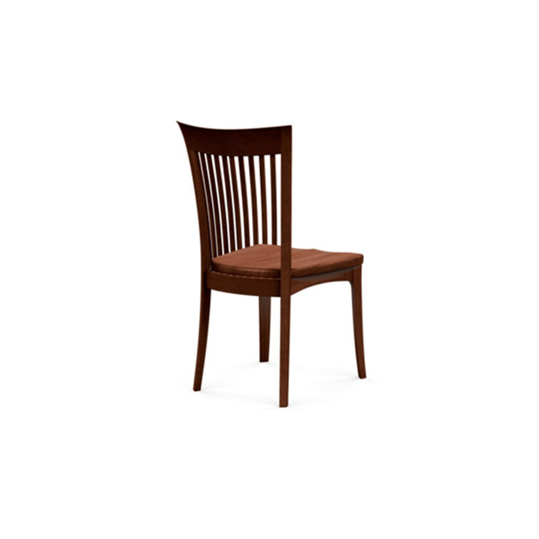 Cognac Cherry Solid Wood Slat Back Side Chair
