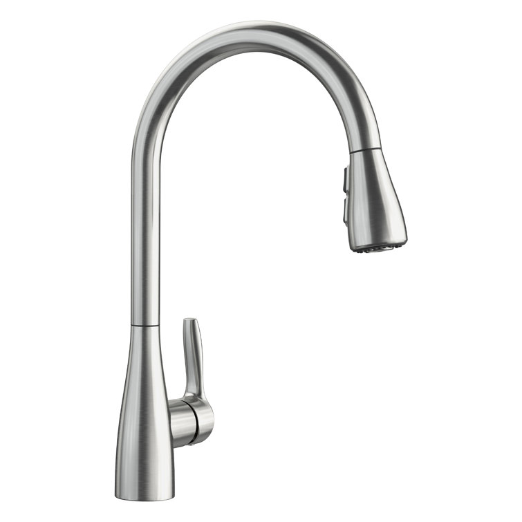 High-Arc Stainless Steel Kitchen Faucet with Dual Spray Pull-Down