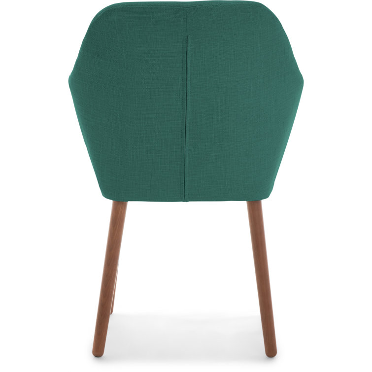 Mid-Century Gray Manufactured Wood Accent Chair with Tapered Legs