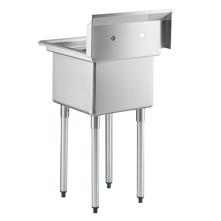 20" x 22" Silver Stainless Steel Freestanding Commercial Sink