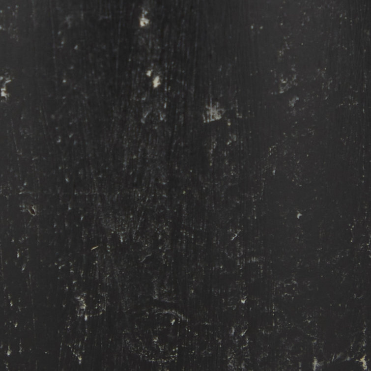 Distressed Black Wooden 3-Piece Candle Holder Set