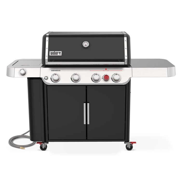 Genesis E-435 Black Liquid Propane Gas Grill with Stainless Steel Accents