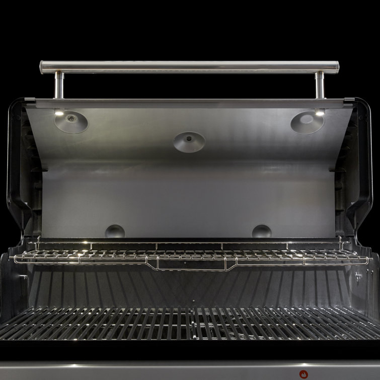 Genesis E-435 Black Liquid Propane Gas Grill with Stainless Steel Accents