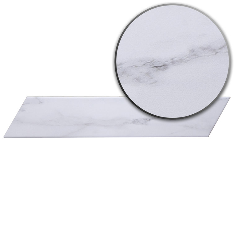 Elegance White Chevron Matte Porcelain Floor and Wall Tile
