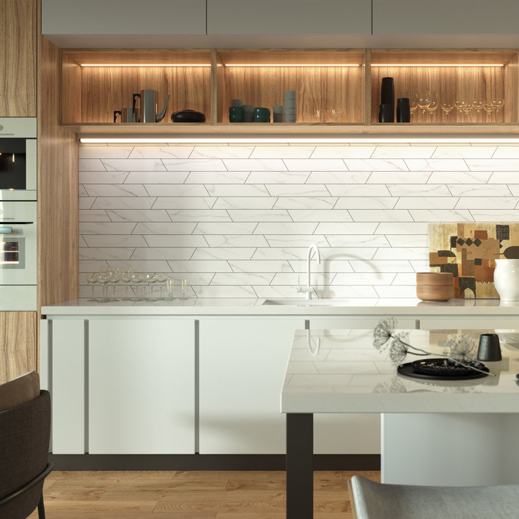 Elegance White Chevron Matte Porcelain Floor and Wall Tile