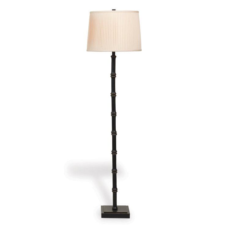 Lauderdale 63'' Black Crackle Steel Traditional Floor Lamp