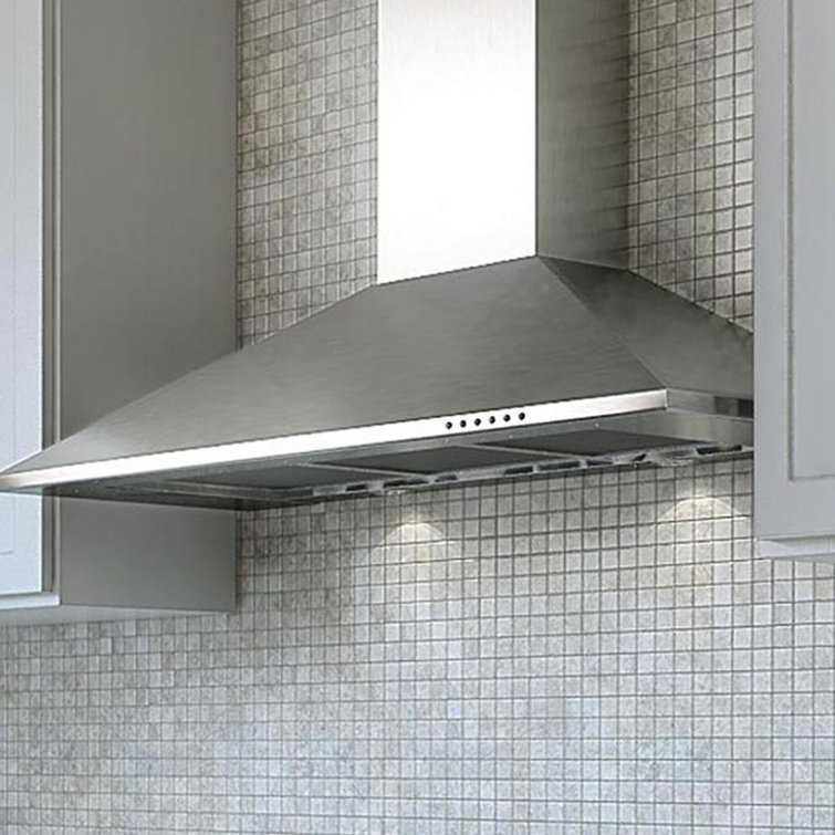 36" Stainless Steel Convertible Wall Mounted Range Hood with Charcoal Filter