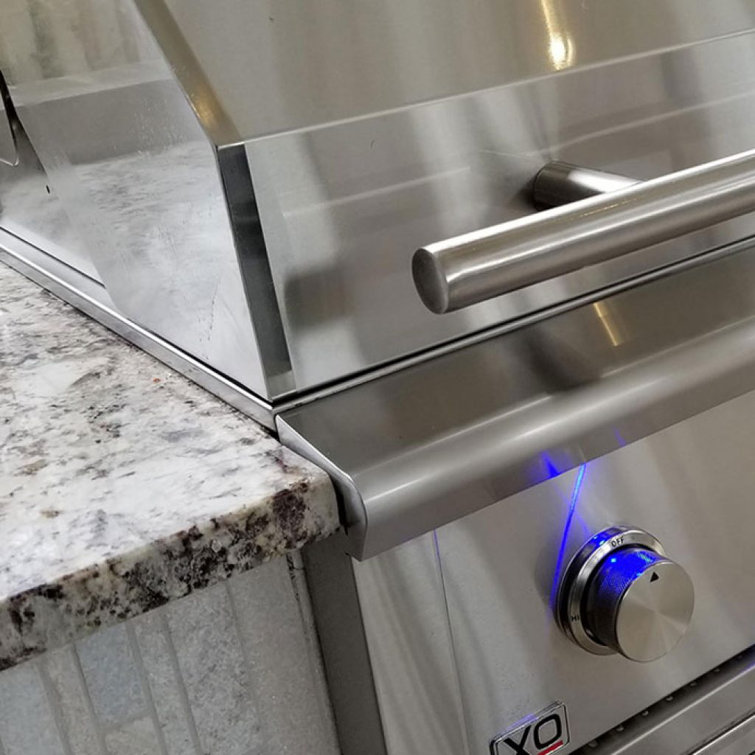 36" Stainless Steel Built-In Natural Gas Grill with Rotisserie and Smoker