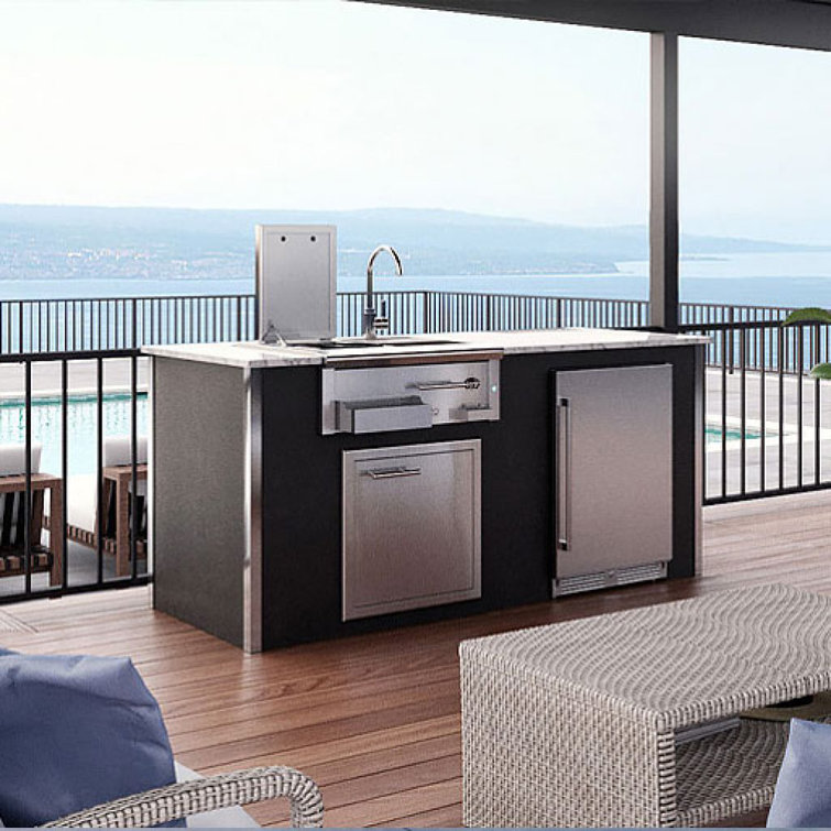 24-Inch Stainless Steel Undercounter Compact Refrigerator