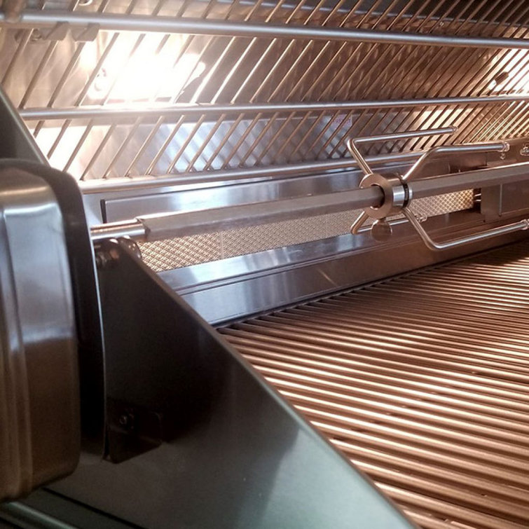36" Stainless Steel Built-In Natural Gas Grill with Rotisserie and Smoker