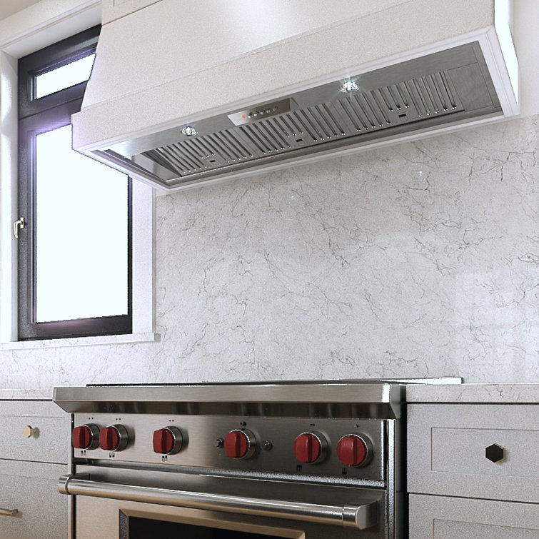 36" Stainless Steel Convertible Insert Range Hood with Baffle Filter