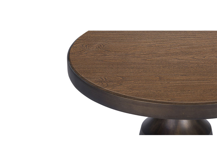 Laguna Round Teak and Brass End Table
