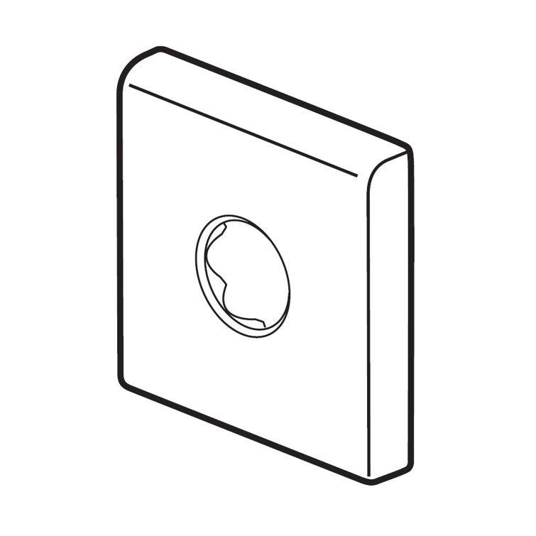 Vero Modern Stainless Steel Shower Arm Flange