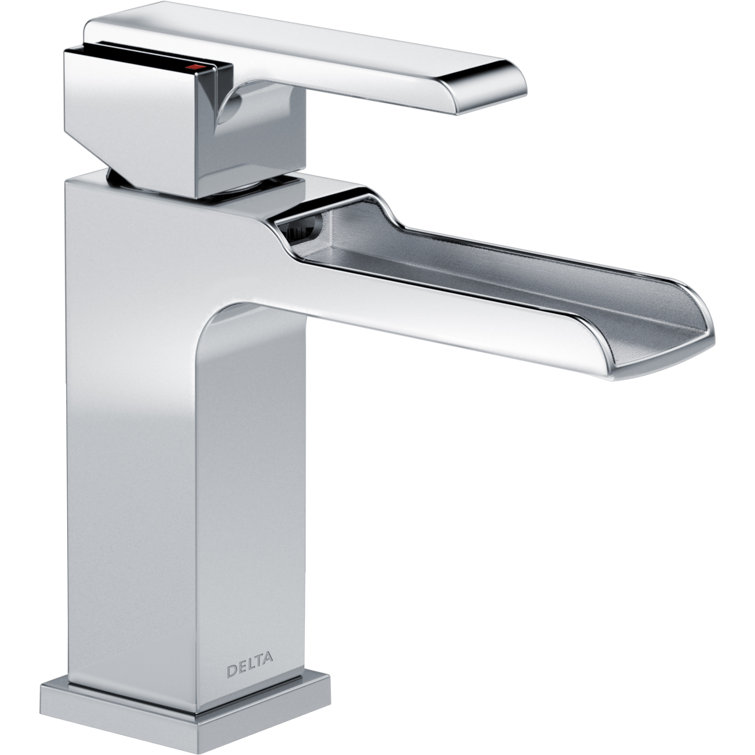 Sleek Modern Chrome Single Hole Brass Bathroom Faucet