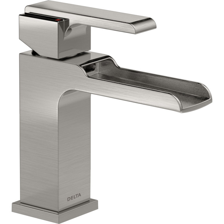 Stainless Steel Single Hole Modern Bathroom Faucet with Brass Handle