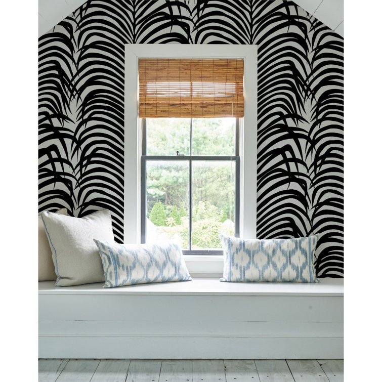 Jungle Green Zebra Palm Non-pasted Wallpaper