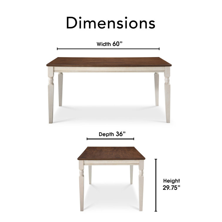 Provence 62" White Reclaimed Wood Dining Table