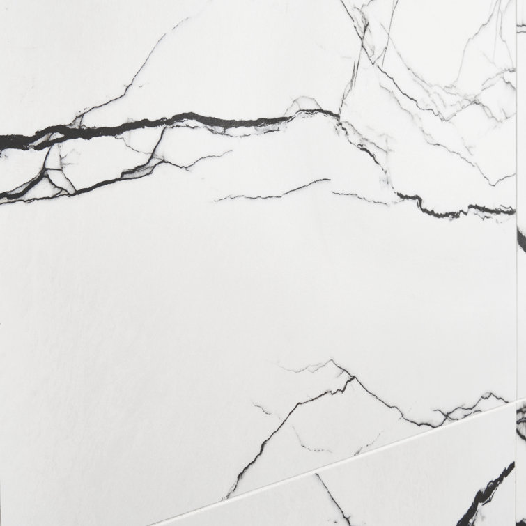 Magnus 24" x 24" Matte Black and White Porcelain Tile