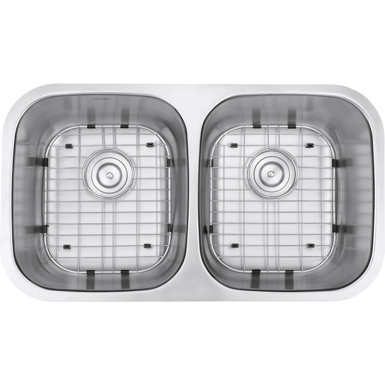 Ruvati 32-inch Stainless Steel Double Bowl Undermount Kitchen Sink