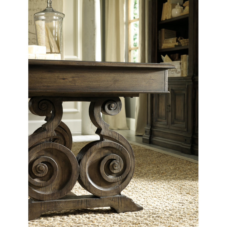 Traditional Walnut 3-Drawer Home Office Desk
