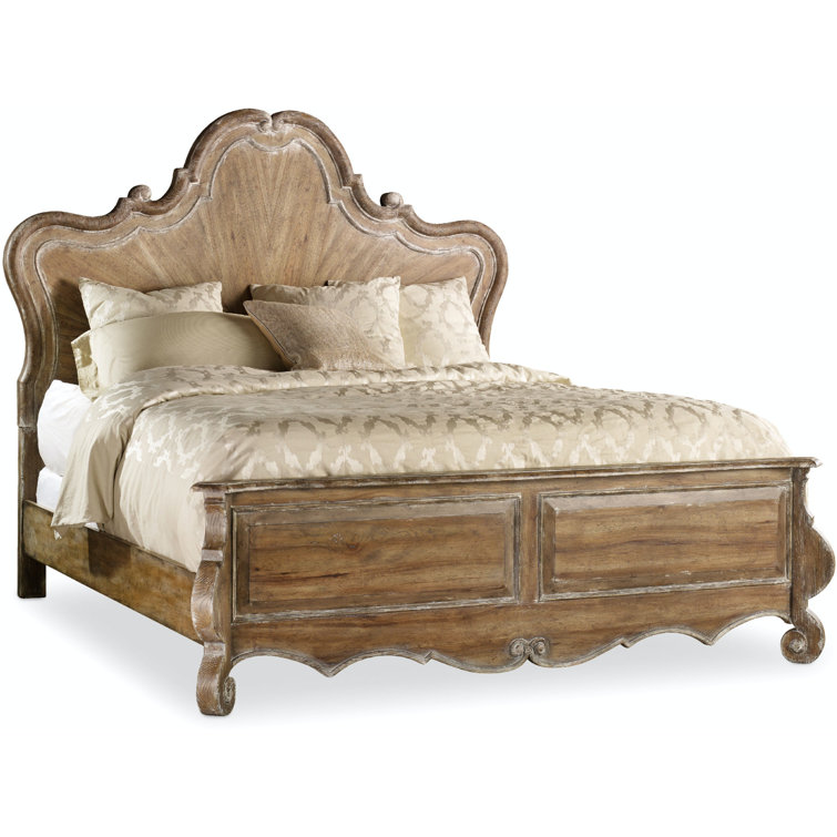 Chatelet King-Sized Panel Bed with Drawer in Caramel Froth