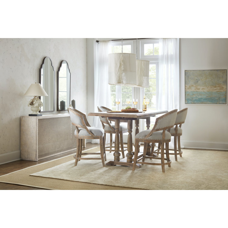 Antwerp Linen Textured Gray Barrel Back Counter Stool
