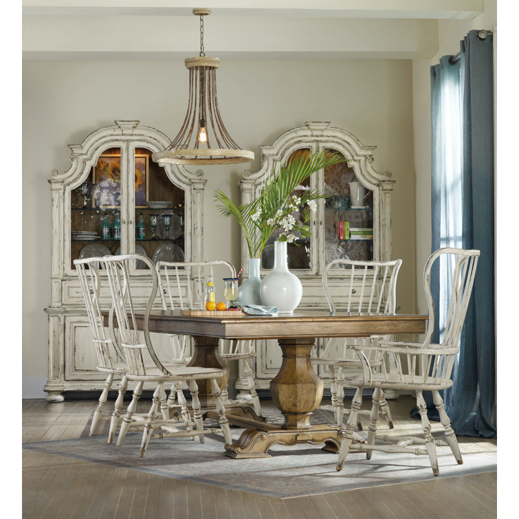 Antique White Windsor Slat Side Chair in Poplar and Birch