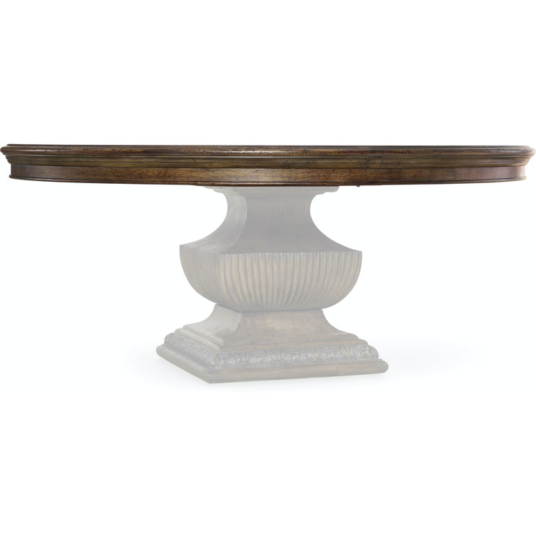 Traditional Reclaimed Wood 72" Round Dining Table in Brown