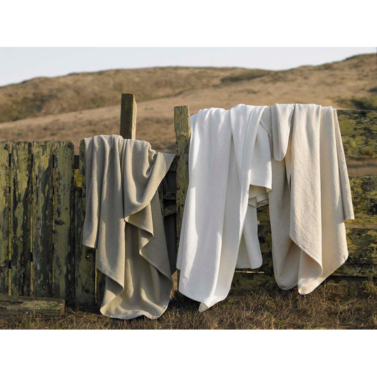 Twin White Organic Cotton Baby Throw Blanket
