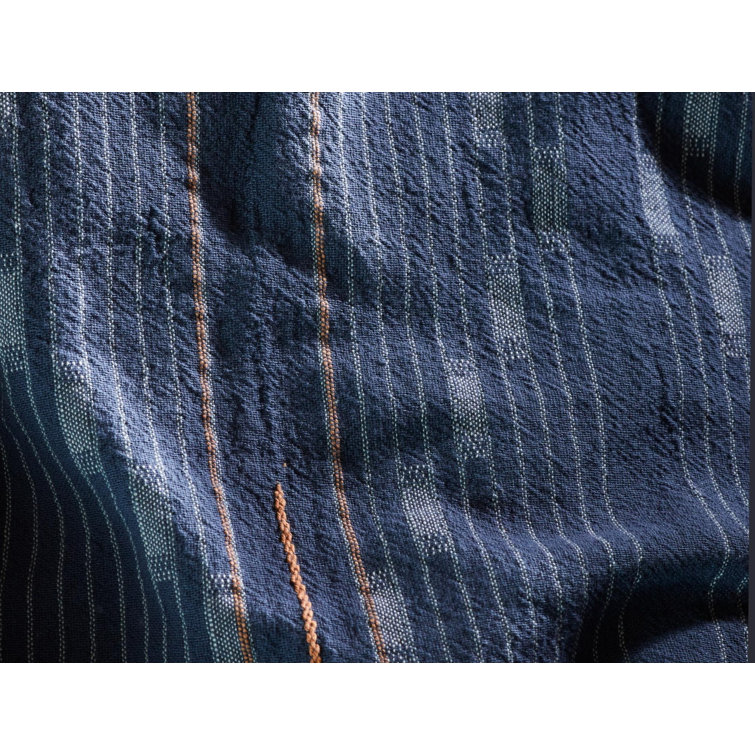 Moonlight Blue Organic Cotton Ikat Full/Queen Duvet Cover