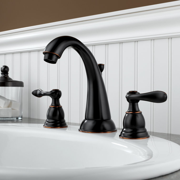 Windemere Oil Rubbed Bronze Widespread Bathroom Faucet with Drain Assembly