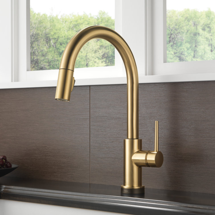Modern Elegance Touch-Control Bronze Kitchen Sink Faucet with Pull-out Spray