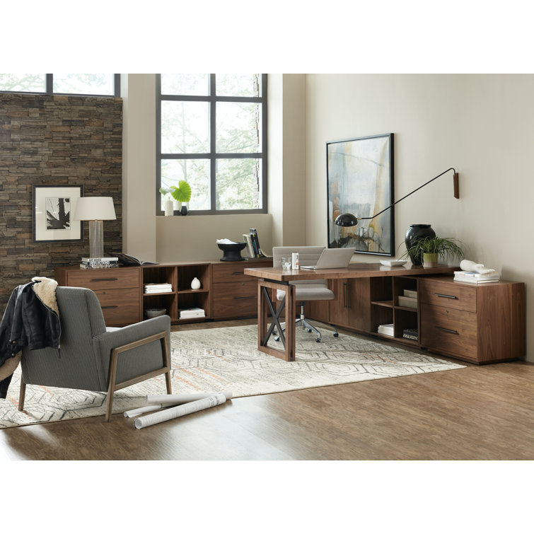Elon Adjustable 2-Shelf Medium Wood Office Storage Cabinet