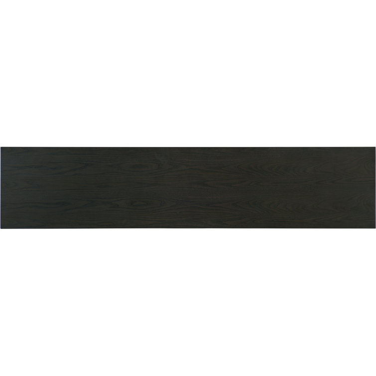 Delta Brushed Metal and Solid Wood Media Console Table