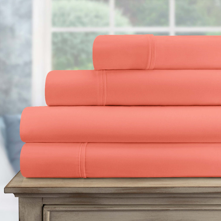 Coral Queen Egyptian Cotton Deep Pocket Sheet Set