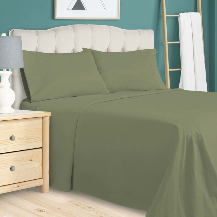 Luxurious Sage Egyptian Cotton Queen Deep Pocket Sheet Set