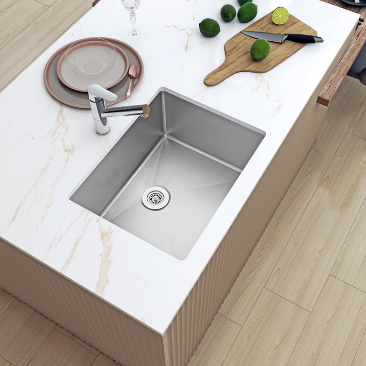 Sinber 23" Stainless Steel Drop-in Single Bowl Kitchen Sink