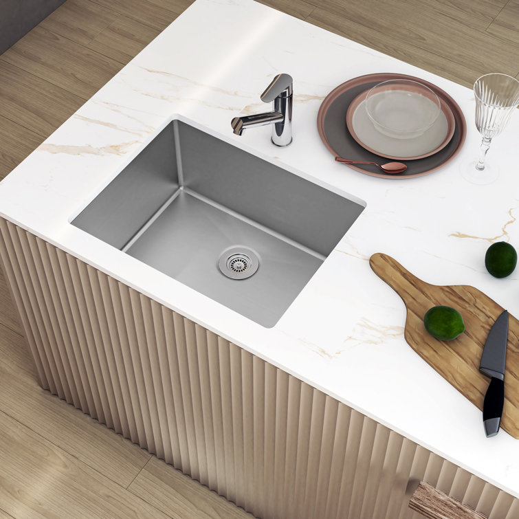 Sinber 23" Stainless Steel Drop-in Single Bowl Kitchen Sink
