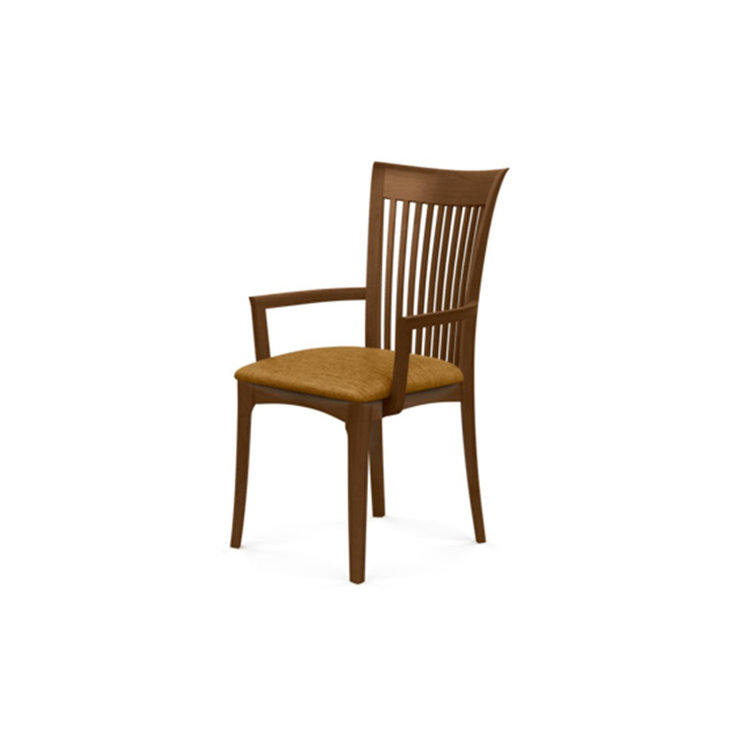 Saddle Cherry Wood Slat Sarah Arm Chair