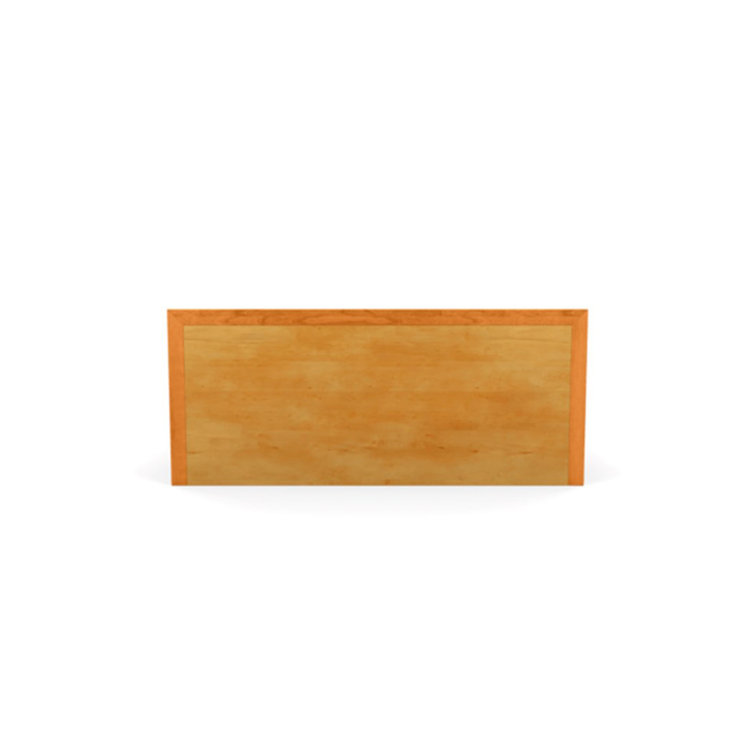 Natural Cherry Queen Wood Frame Platform Bed with Headboard