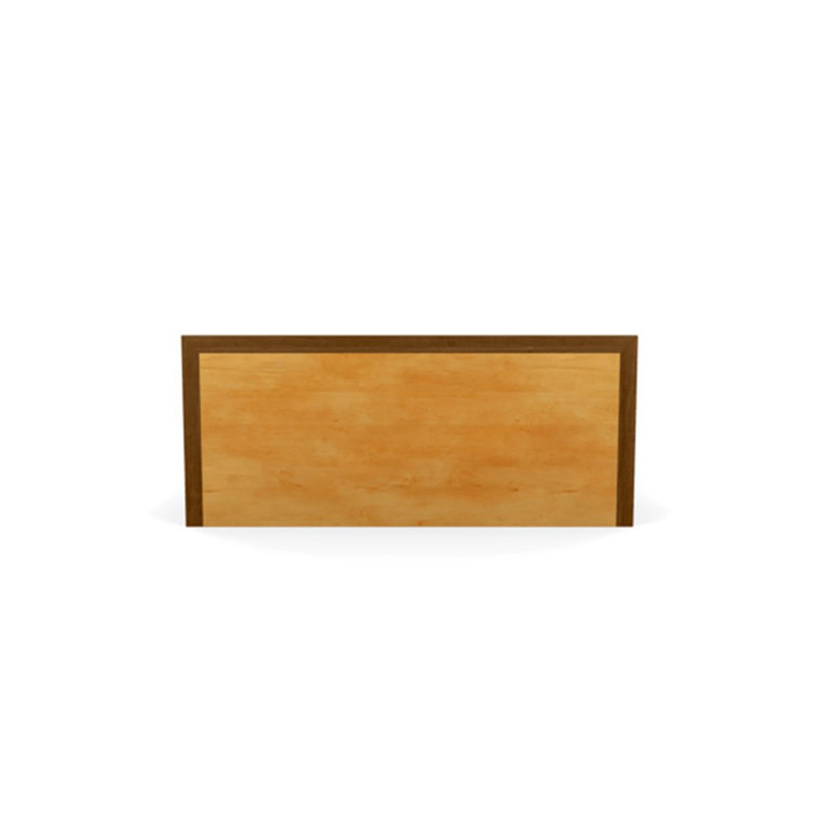 Moduluxe California King Natural Walnut Wood Slat Bed with Headboard