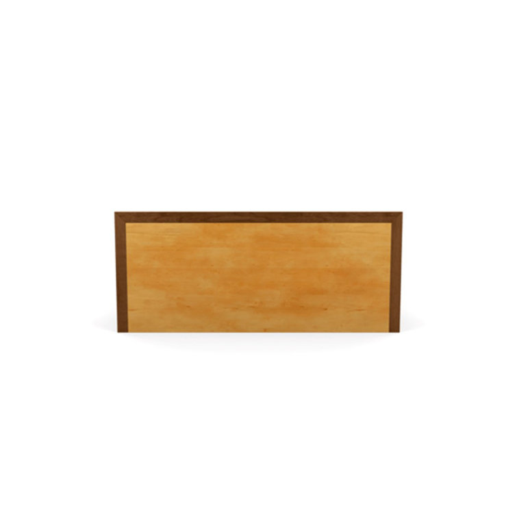 Saddle Cherry Queen Solid Wood Platform Bed with Headboard