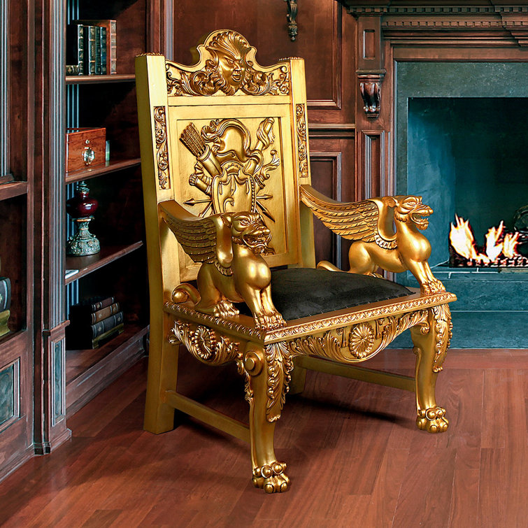 Ebony Velvet Alfred's Throne Handcrafted Armchair
