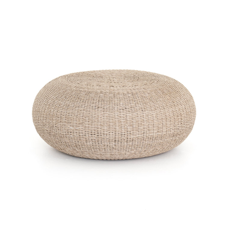 Annette Brown Rattan Round Coffee Table (36")