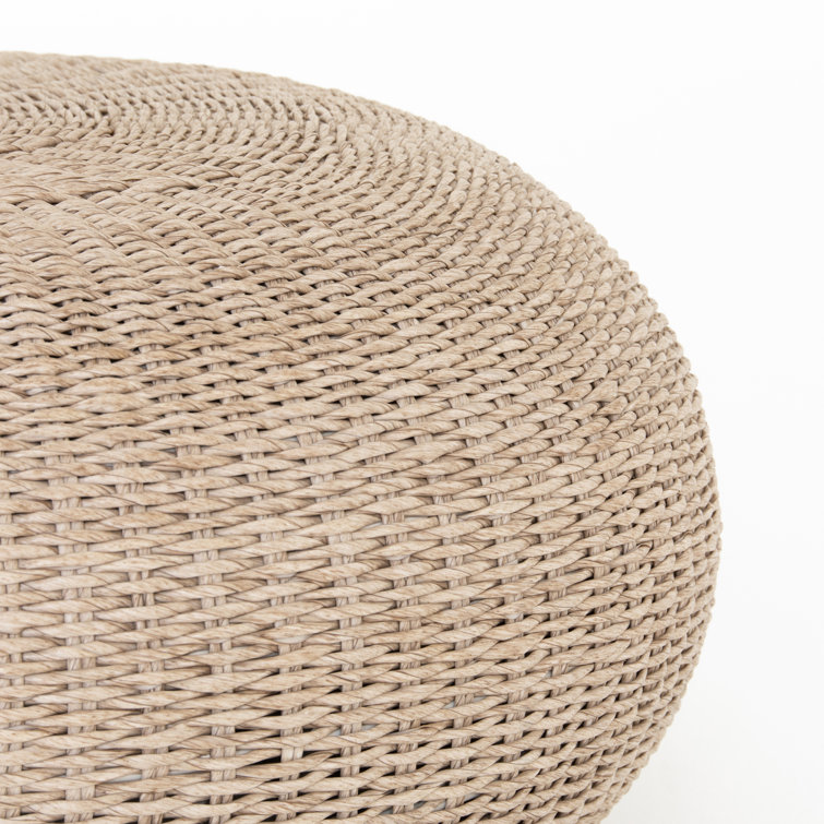 Annette Brown Rattan Round Coffee Table (36")