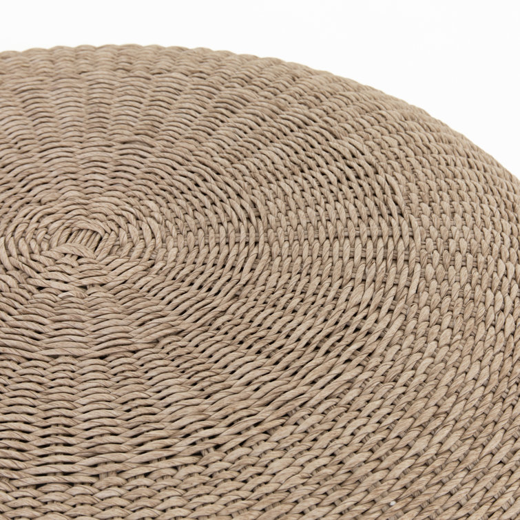 Annette Brown Rattan Round Coffee Table (36")