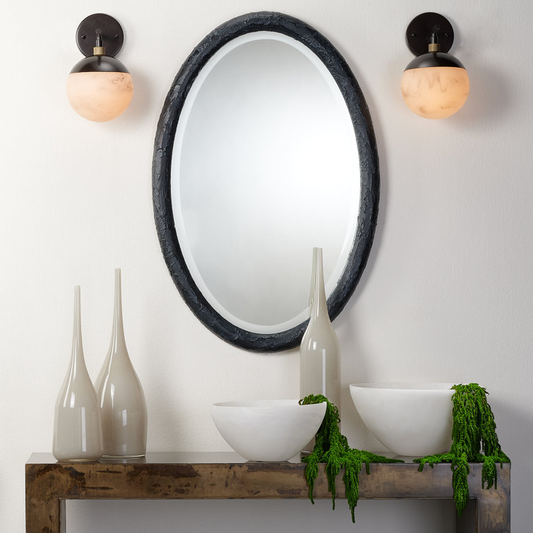 Metro Elegance 1-Light Faux Alabaster & Bronze Wall Sconce
