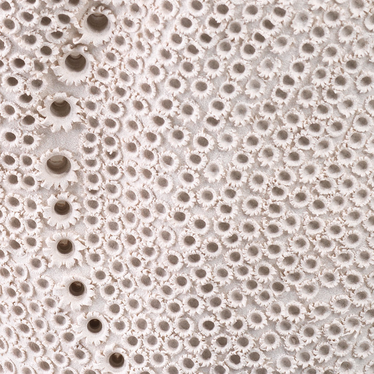 White Porcelain Decorative Table Vase with Perforated Design