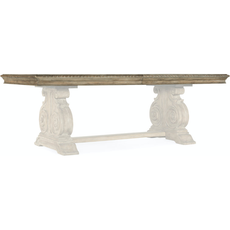 Castella Brown Wood Extendable Rectangular Dining Table